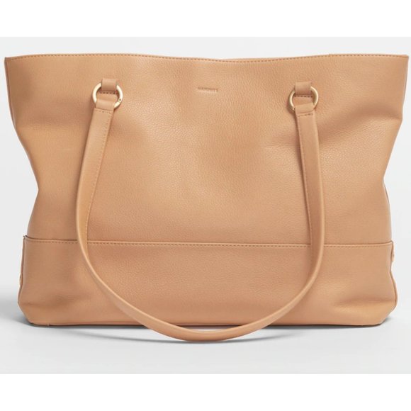 NWT Hammitt Andersen Leather Tote Bag Barley Tan/ Brushed Gold